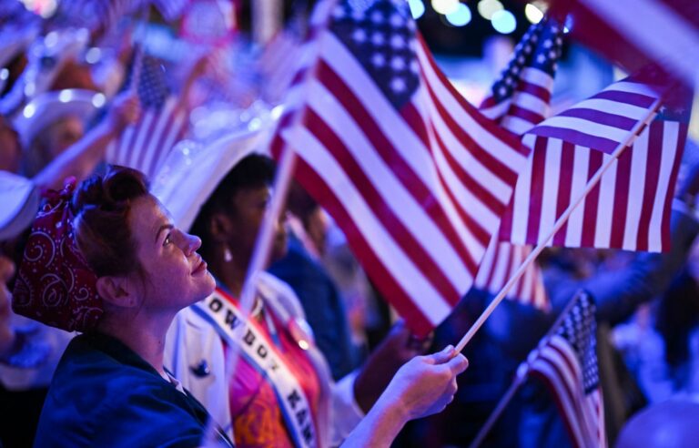 The reappropriation of patriotism as a weapon of democrats