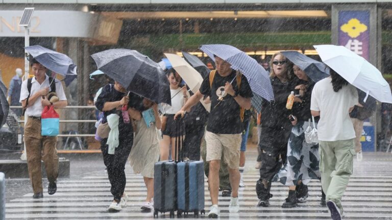 Tokyo region hit by typhoon, hundreds of flights and trains cancelled