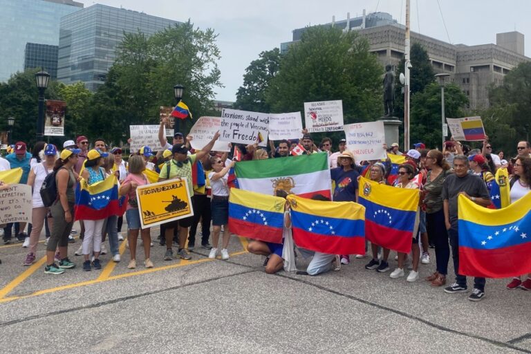 Toronto | Protesters demand tougher stance from Ottawa after Venezuelan presidential election