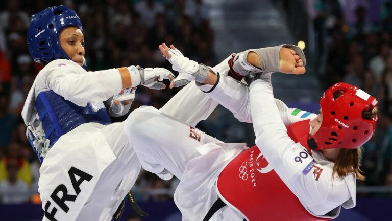 VIDEO. The coronation of Althéa Laurin, gold medalist in taekwondo +67 kg at the decision of the judges at the 2024 Olympic Games