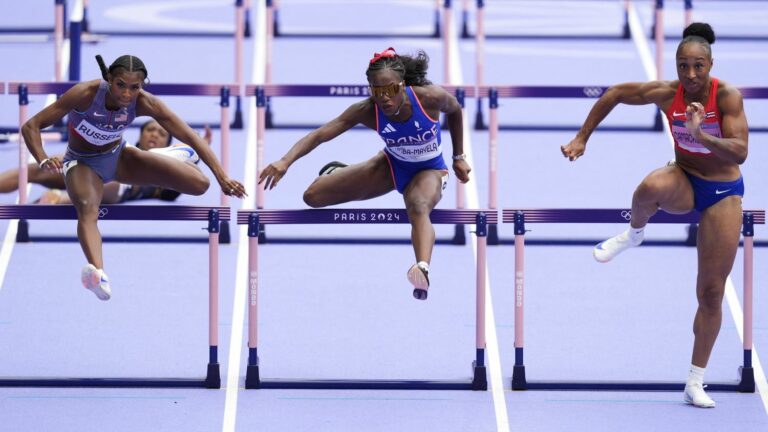 VIDEO. The supersonic race of Cyrena Samba-Mayela, silver medalist, who falls one hundredth short of gold in the 100m hurdles at the 2024 Olympics