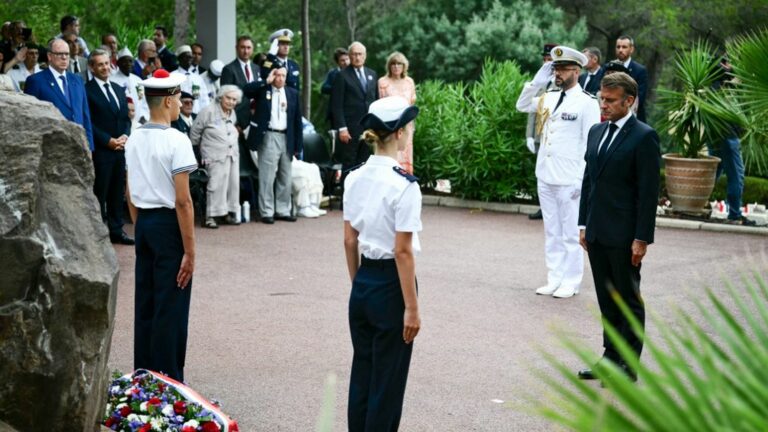 Video “France does not forget the sacrifices” of African soldiers, greets Emmanuel Macron during the commemorations of the 80th anniversary of the landing in Provence