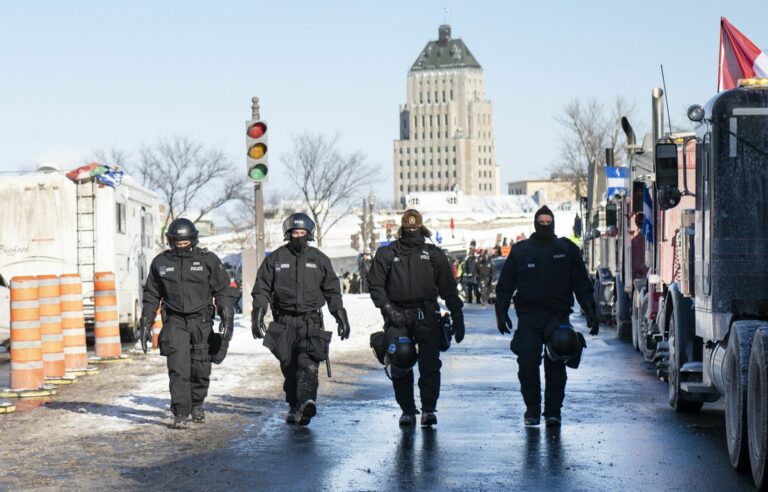 A municipal by-law surrounding demonstrations is debated in Quebec