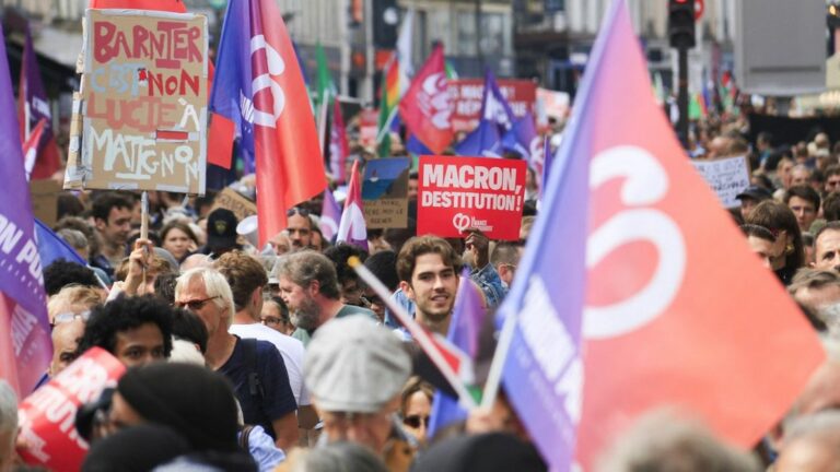 Demonstrations against Michel Barnier and Emmanuel Macron have brought together several thousand people in France