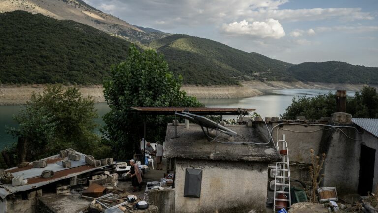 Drought in Greece causes submerged village to rise from the waters