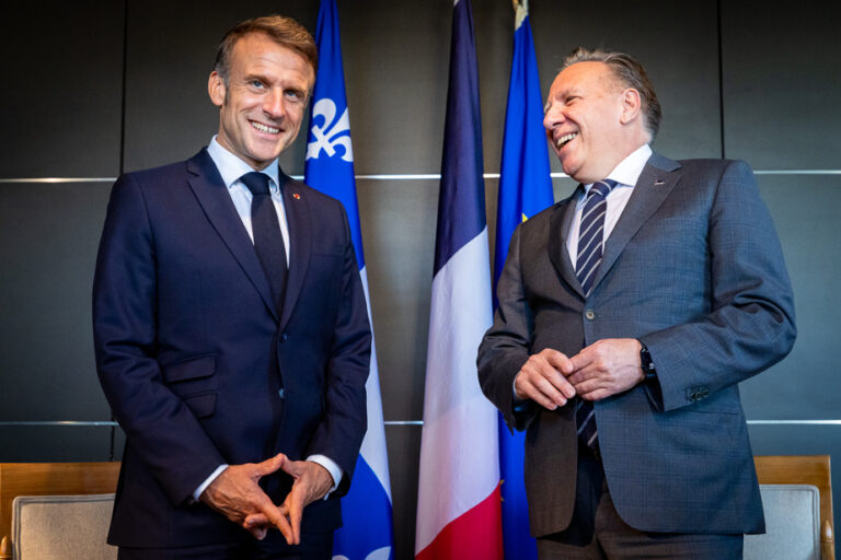 François Legault meets Emmanuel Macron in Montreal