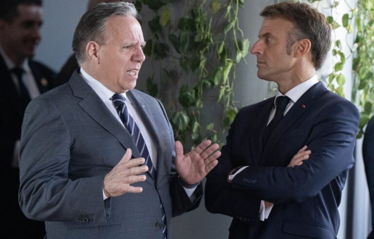 Francophonie and immigration at the heart of the meeting between François Legault and Emmanuel Macron at the Pointe-à-Callière Museum