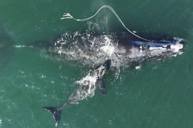 Gulf of St. Lawrence | North Atlantic right whale entangled in fishing gear