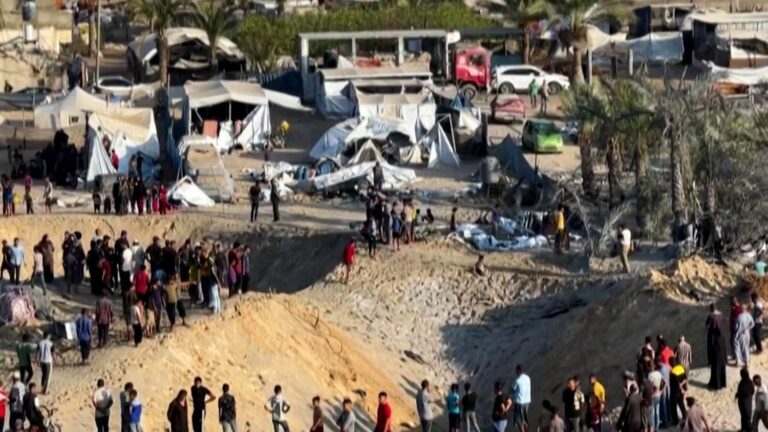 Humanitarian enclave bombed in Gaza