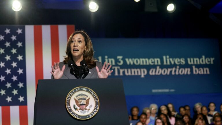 In Georgia, Kamala Harris calls for defending abortion rights