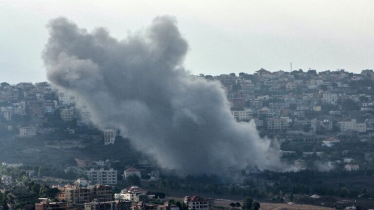 Israel has launched “several dozen” strikes in Lebanon in response to dozens of rockets fired by Hezbollah