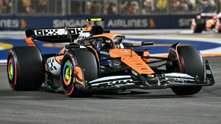 Lando Norris and Max Verstappen on the front row, Ferraris disappoint in Singapore Grand Prix qualifying