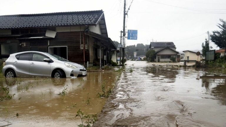 One dead, seven missing after floods in Japan