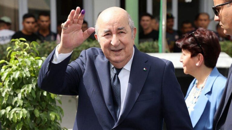 Outgoing head of state Abdelmadjid Tebboune is re-elected with 94.65% of the vote, the country’s electoral authority announced