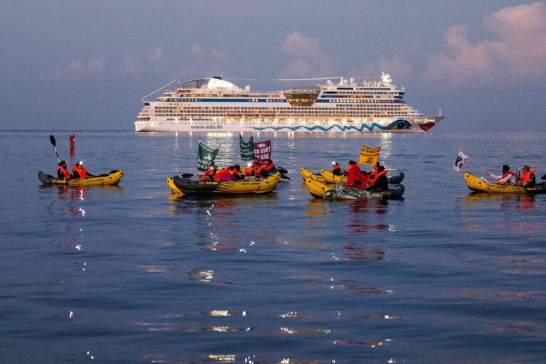 Port of Marseille in France | Environmental activists block entrance to cruise terminal