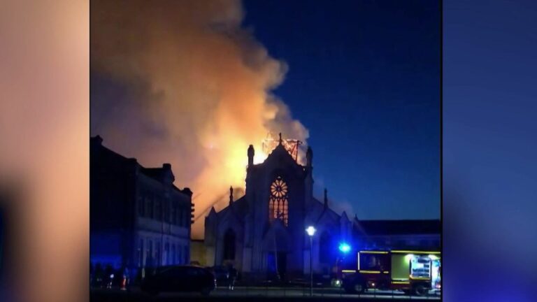 Saint-Omer church ravaged by fire overnight