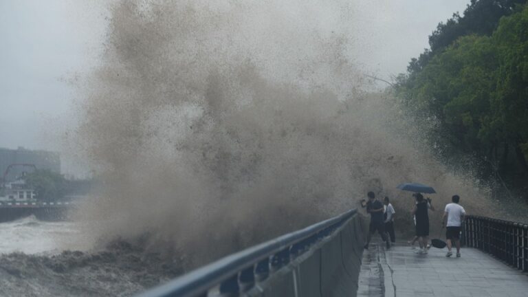 Shanghai hit by second typhoon in less than a week