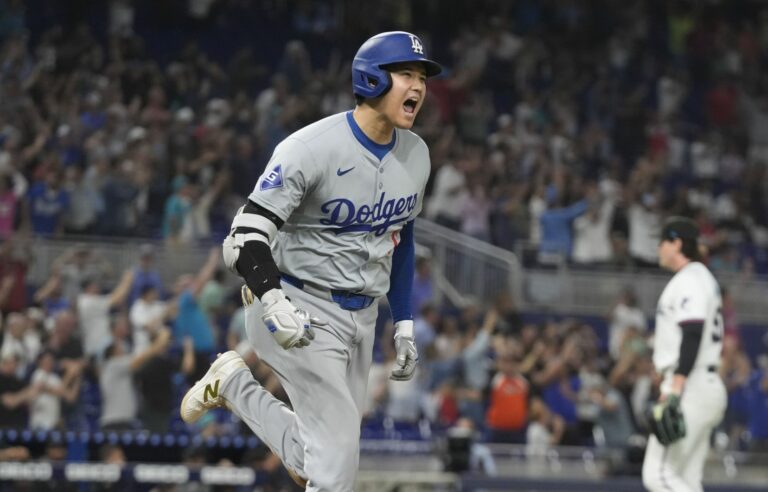 Shohei Ohtani of the Los Angeles Dodgers becomes first player with 50 home runs and 50 stolen bases in a single season