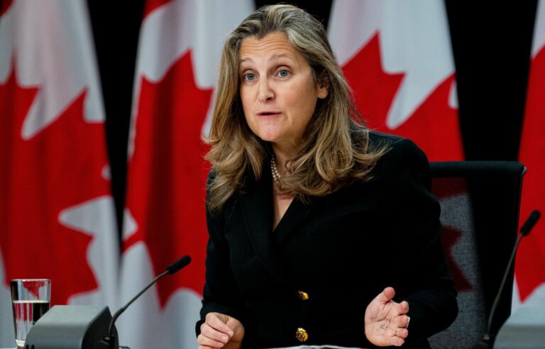 Talks with Bloc and NDP on new aid measures for seniors are “fruitful,” says Minister Freeland