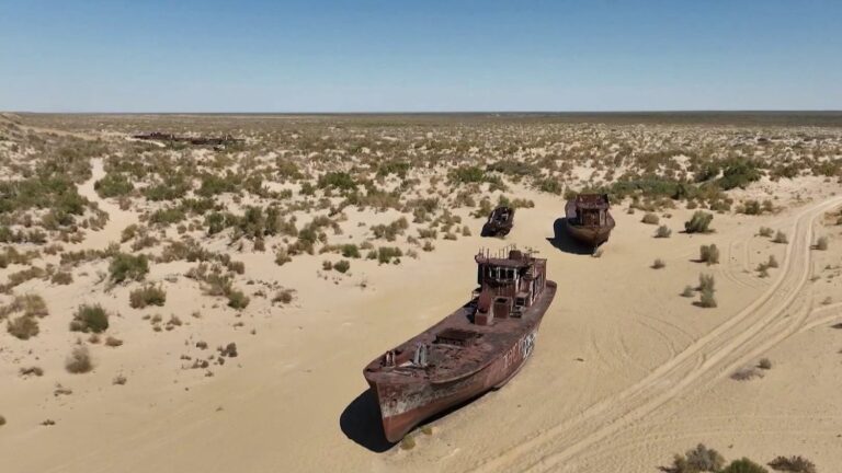 VIDEO. In Uzbekistan, only 10% of the Aral Sea remains, having become a desert in 60 years