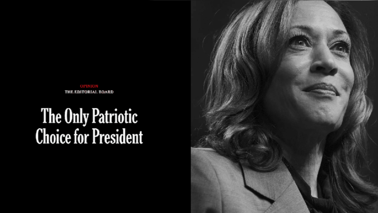 The New York Times announces its support for Kamala Harris