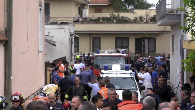 Three people, including two children, die in building collapse near Naples in Italy