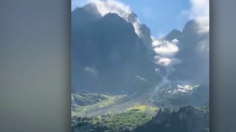 an impressive landslide in Haute-Savoie