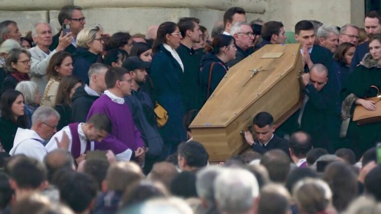 emotion and anger at the funeral of the young woman