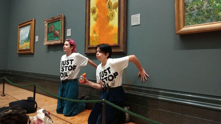 two environmental activists sentenced to prison terms for throwing soup on Van Gogh’s “Sunflowers”