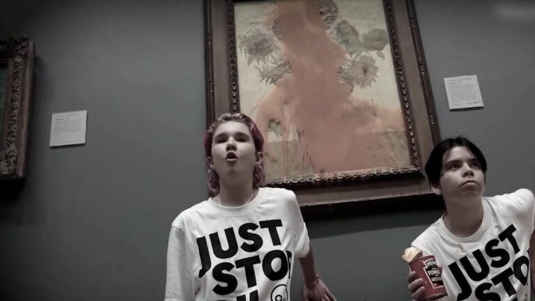 two young activists imprisoned for throwing soup on Van Gogh’s “Sunflowers”