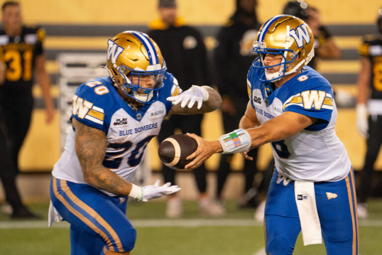 CFL | Brady Oliveira leads Blue Bombers to 31-10 win over Tiger-Cats