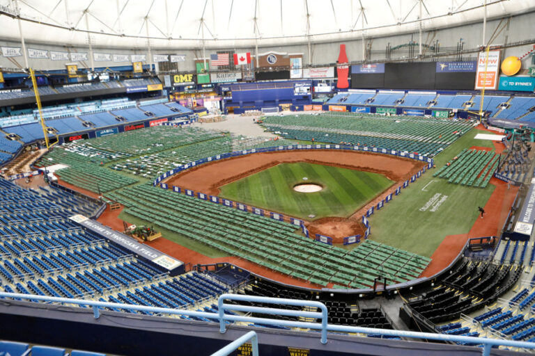 Hurricane Milton damages roof of Tampa Bay Rays stadium