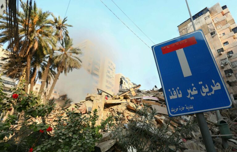 Israel carries out air raids on the heart of Beirut that kill 22