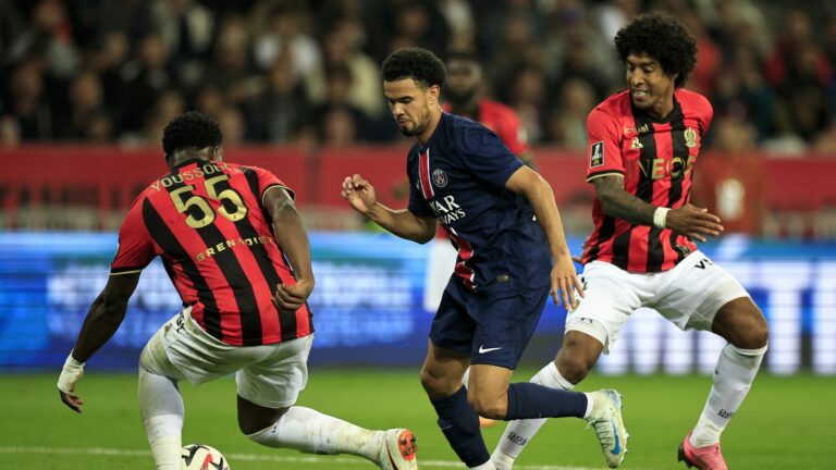 PSG takes only one point in Nice and gives up its leadership chair to Monaco