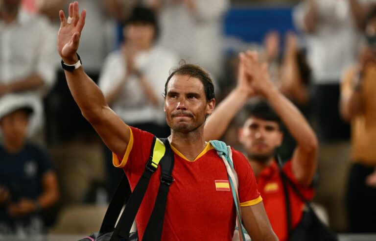 Spanish tennis player Rafal Nadal retires