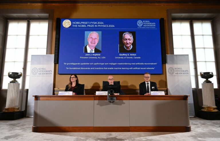 The Nobel Prize in Physics awarded to British-Canadian Geoffrey Hinton and American John Hopfield