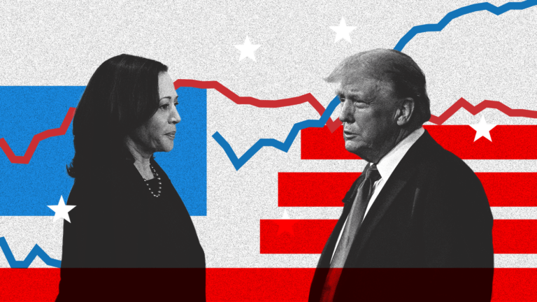 Who is leading the polls, Kamala Harris or Donald Trump?