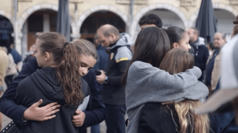 a year after the attack, hundreds of people pay tribute to him in Arras