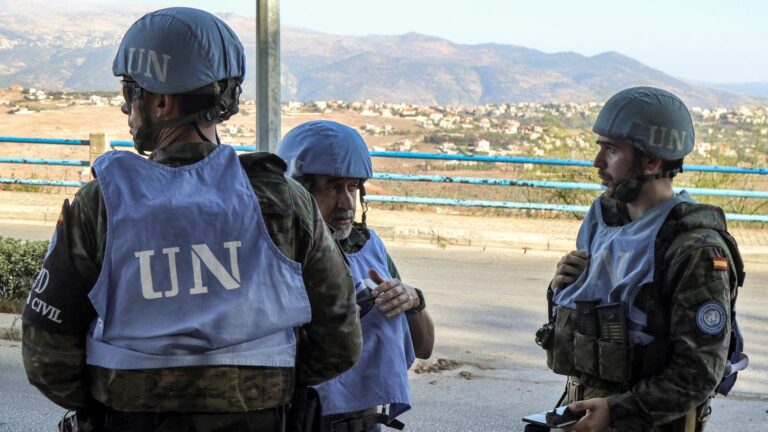 in southern Lebanon, UNIFIL peacekeepers caught between the fires of Israel and Hezbollah