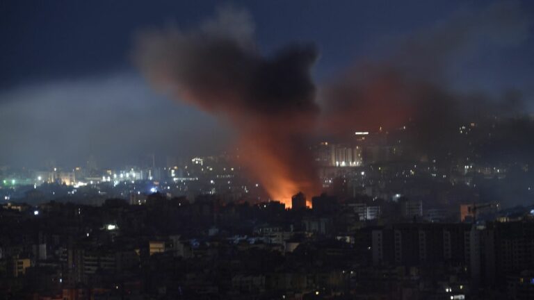 new Israeli strike in central Beirut leaves at least six dead