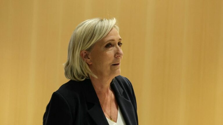 Marine Le Pen arrived at court for her first interrogation