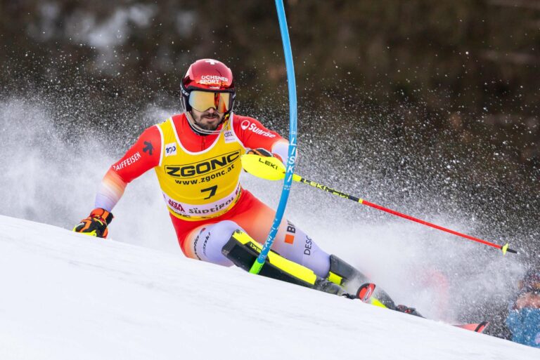 Loïc Meillard Delivers Impressive Second Run to Secure Second Place in Alta Badia Slalom