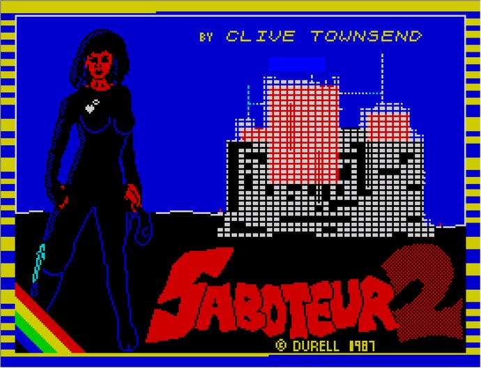 Une dame se tient devant une ville dans cet écran de chargement de Saboteur 2