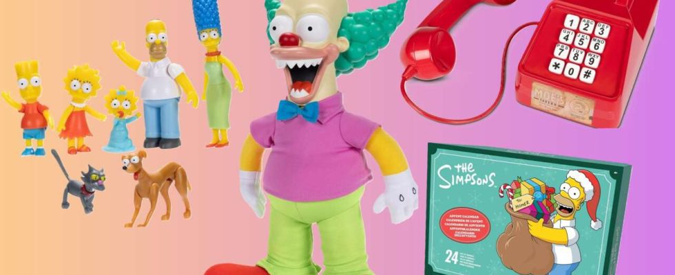 Nouveaux objets de collection Simpsons en précommande, y compris une poupée Krusty parlante avec une corde à tirer