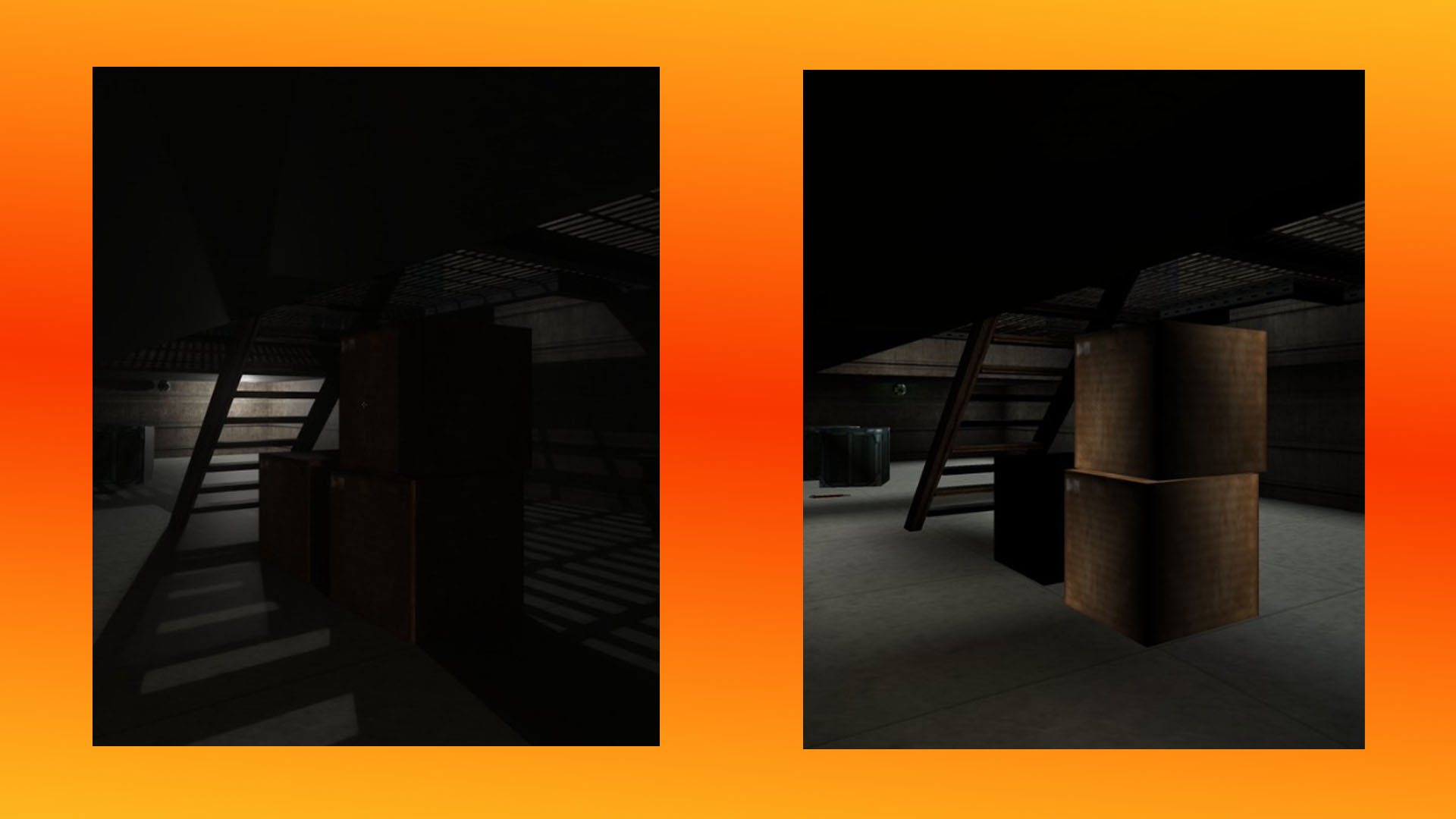 Capture d'écran de comparaison du traçage de rayons Deus Ex RTX Remix