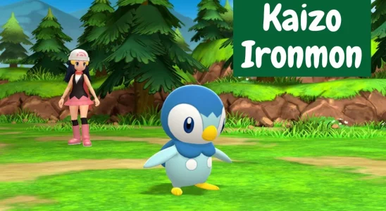 Screenshot of a Pokemon battle in Pokemon Brilliant Diamond Shining Pearl with the words Kaizo Ironmon in the corner