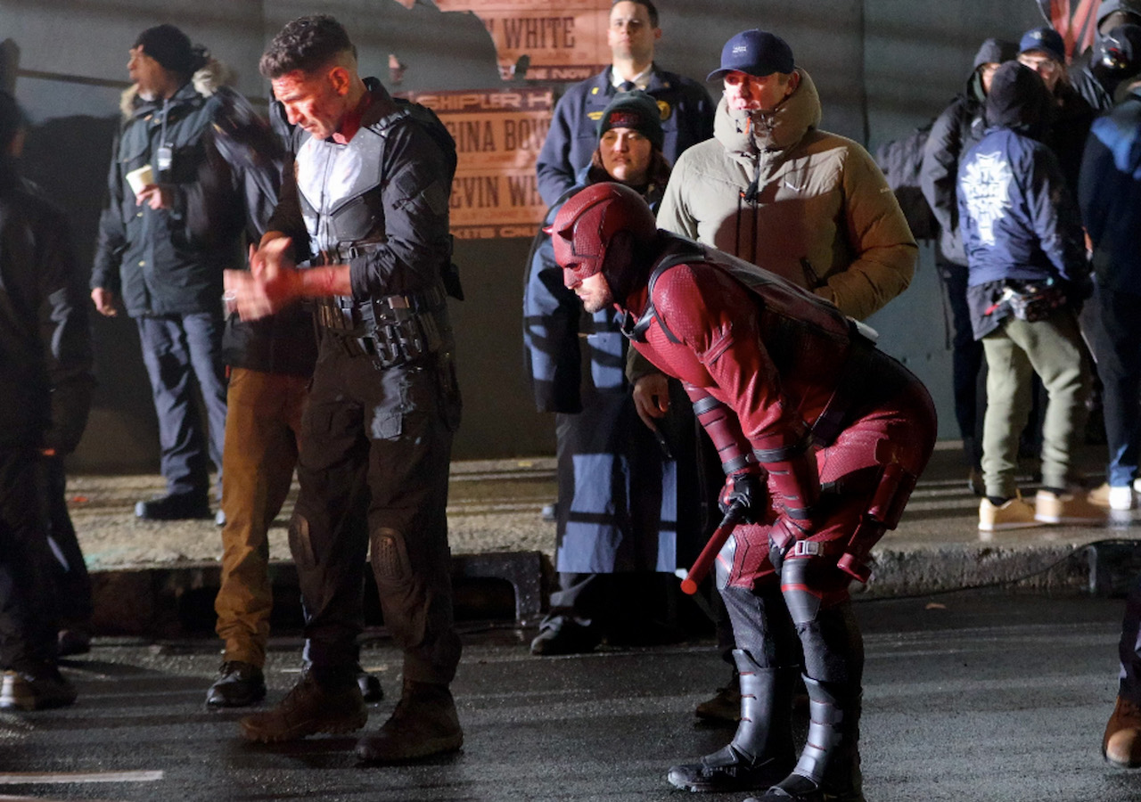 Jon Bernthal et Charlie Cox dans Daredevil : Born Again