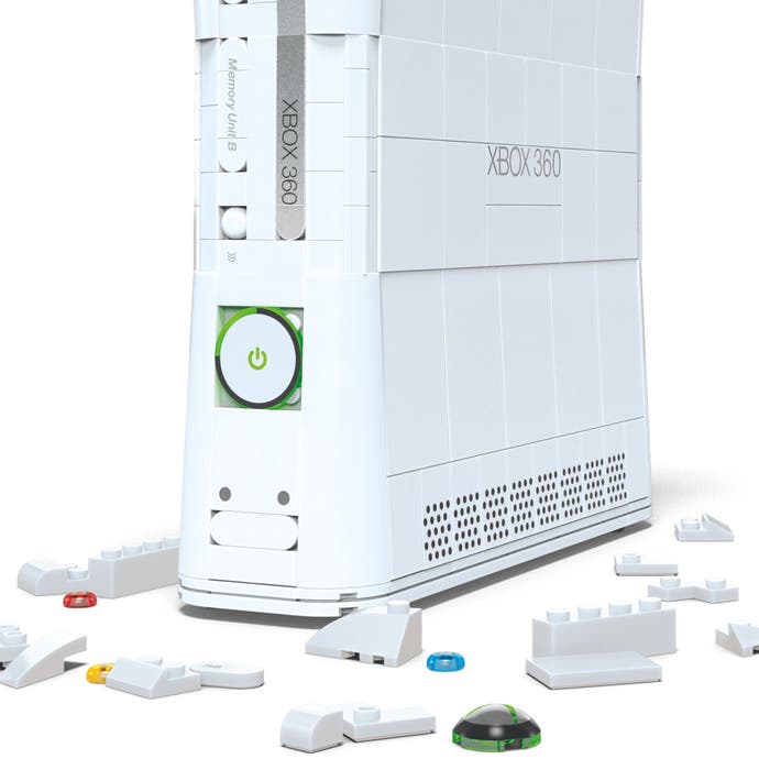Kit de construction Mega Xbox 360 de Mattel, comprenant console, manette et boîtier Halo 3.