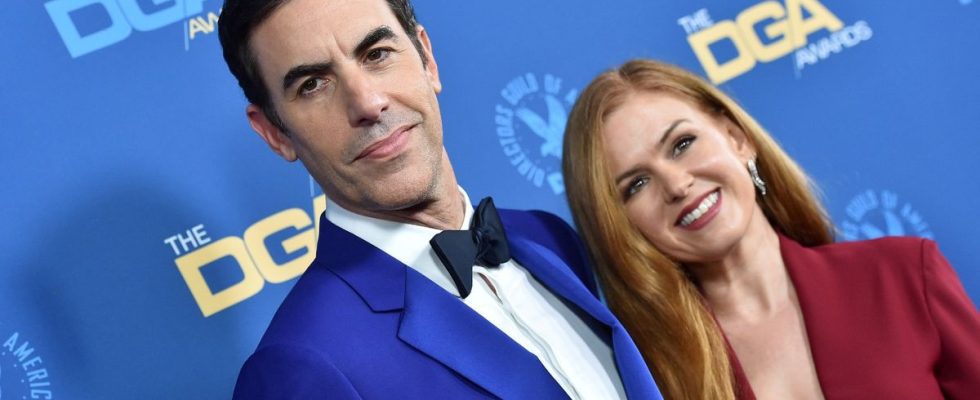 HOLLYWOOD, CALIFORNIA - FEBRUARY 02: Sacha Baron Cohen and Isla Fisher attend the 71st Annual Directors Guild of America Awards at The Ray Dolby Ballroom at Hollywood & Highland Center on February 02, 2019 in Hollywood, California.