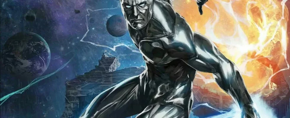 A comic book cover featuring Silver Surfer/Norrin Radd, illustrated by Adi Granov